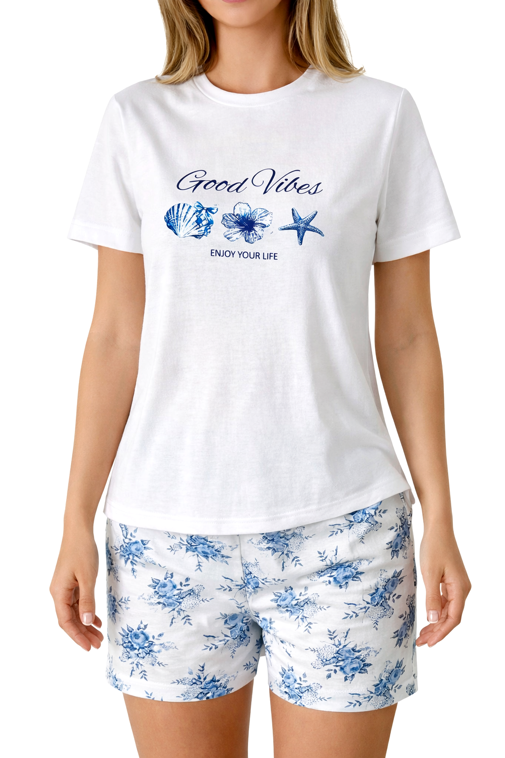 Bavlněné pyžamo Good Vibes