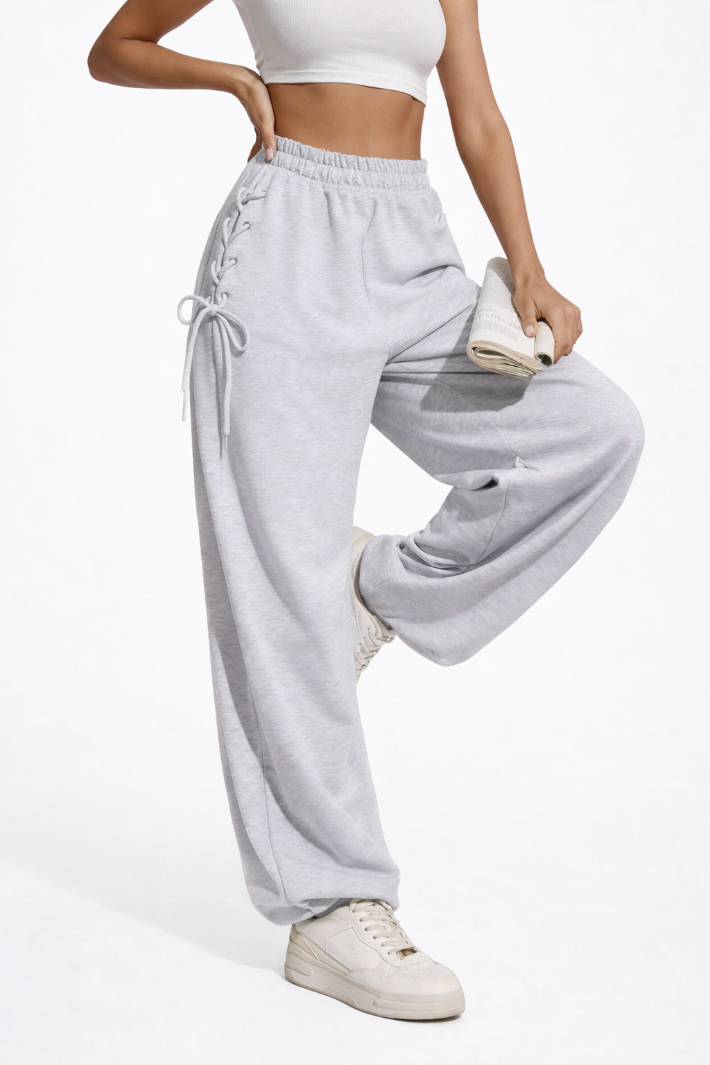 Široké kalhoty Lace Up Comfort