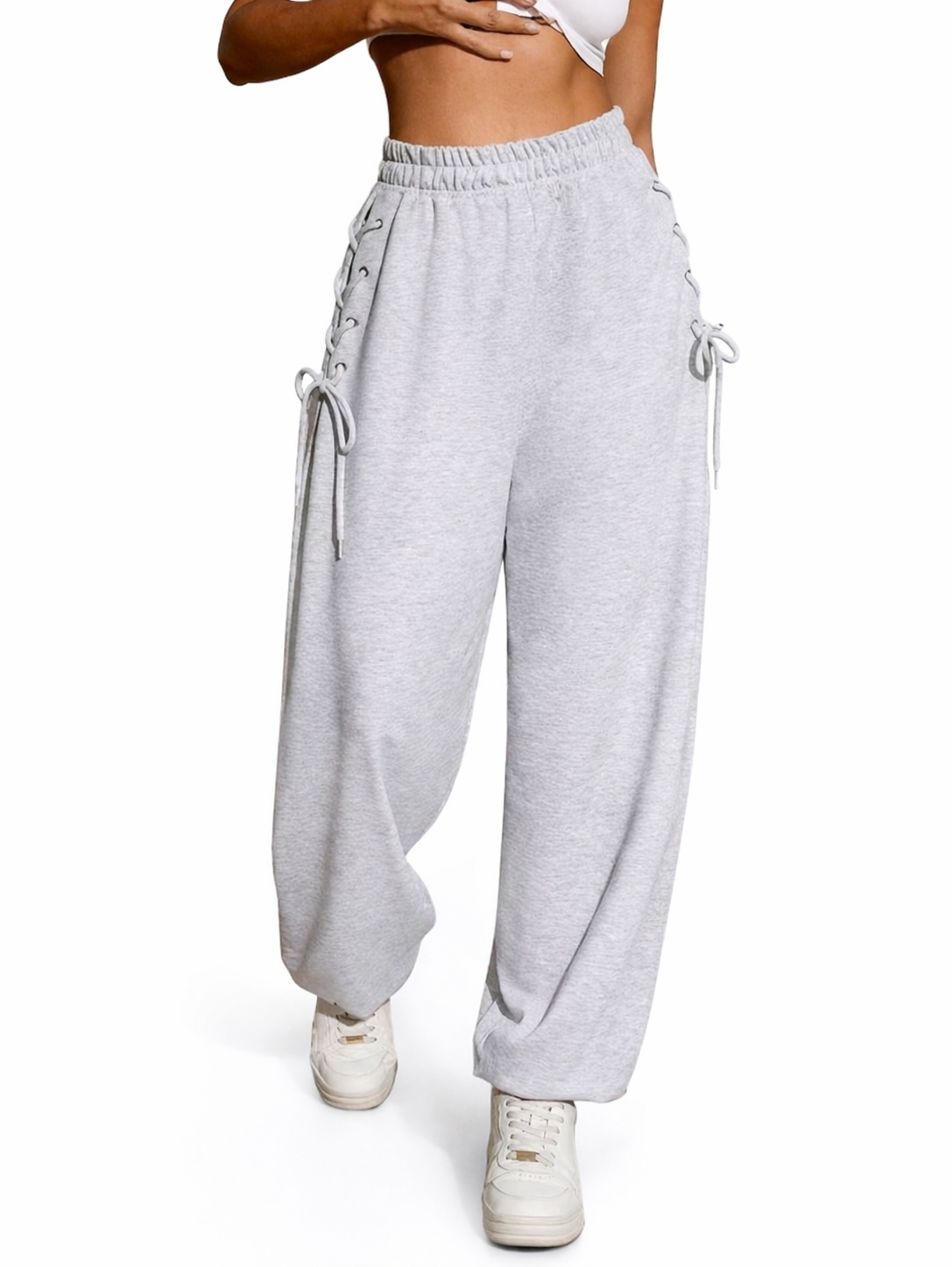 Široké kalhoty Lace Up Comfort