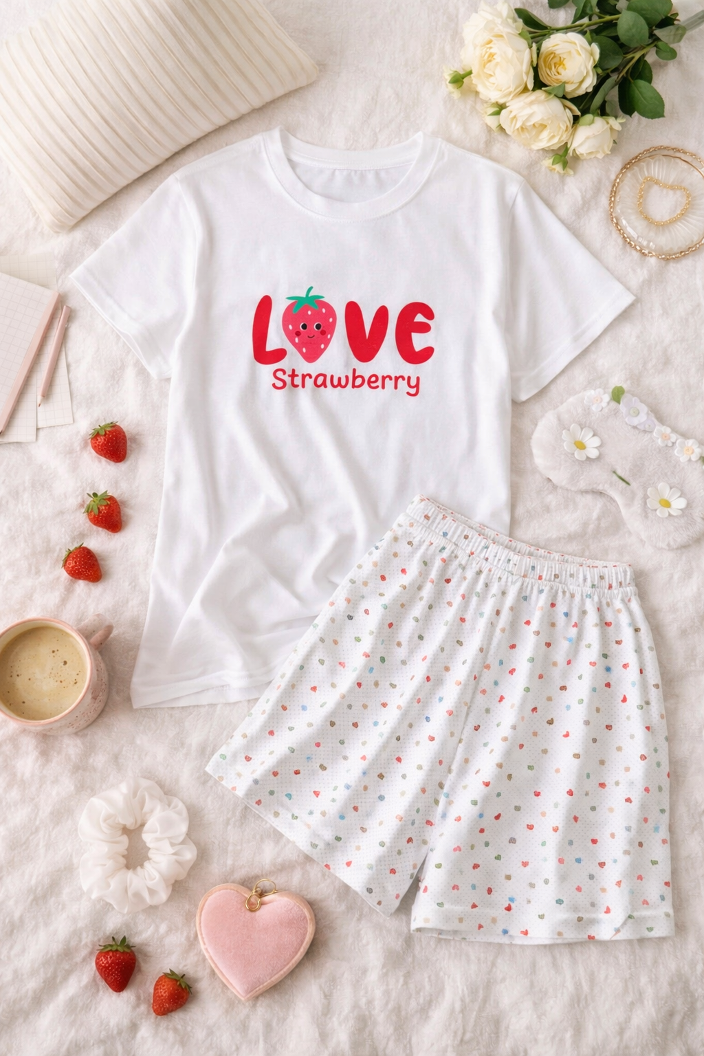 Jahodové pyžamo Love Strawberry