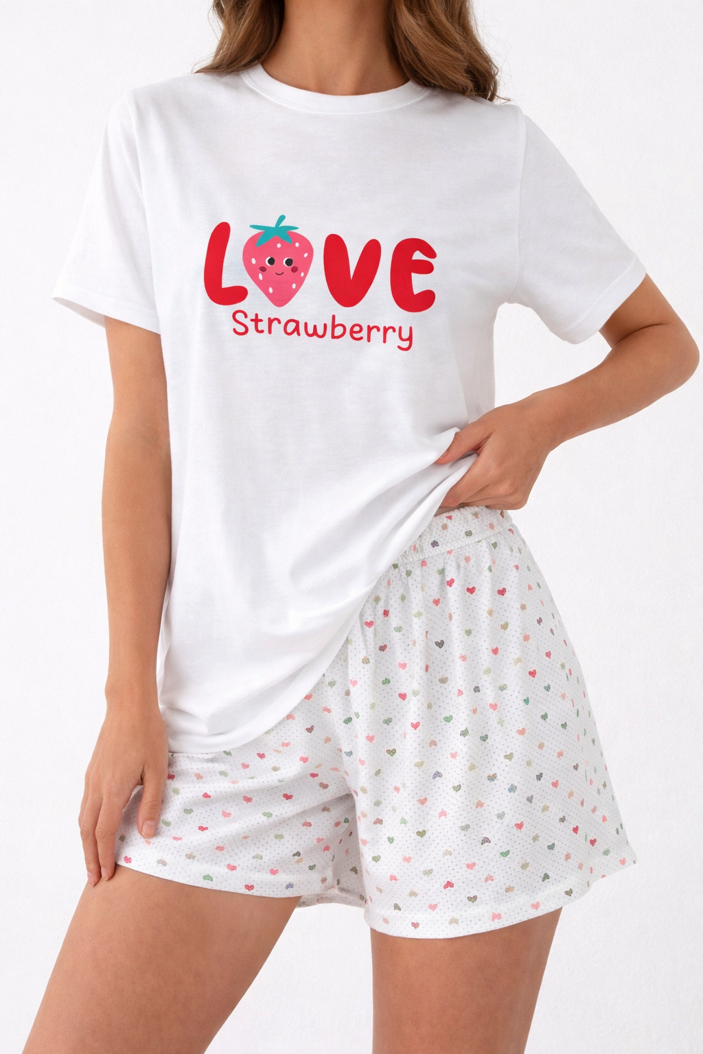 Jahodové pyžamo Love Strawberry